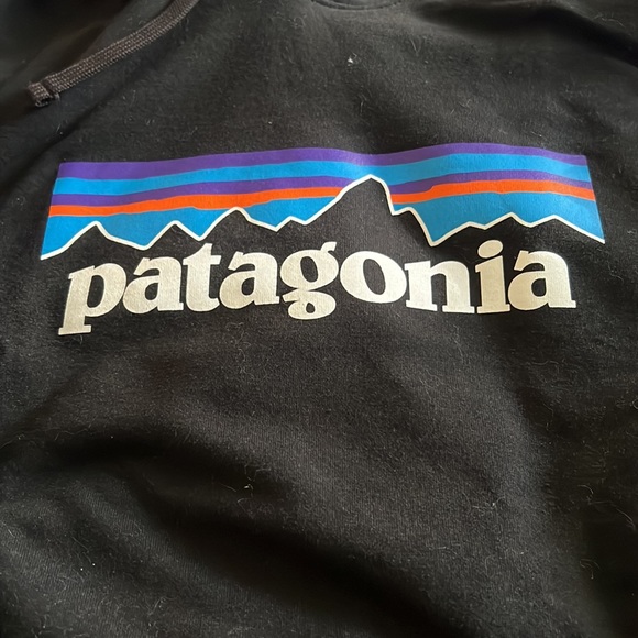 Black Patagonia logo pullover hoodie - Picture 2 of 7